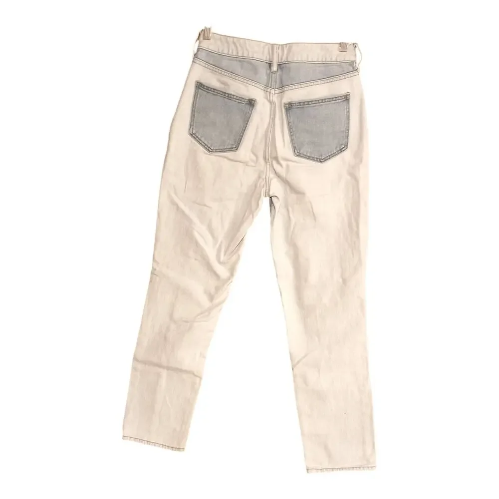 PACSUN Women's Mom Jeans‎ 100% Cotton Patch Color Blocked Mid Rise Size 25